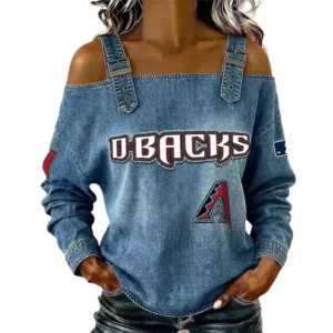 Arizona Diamondbacks Off-Shoulder Long Sleeve Top Shoulder Straps For Women Limited