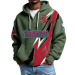Houston Rockets Quarter-Zip Hooded Sweatshirt Waffle Knit New