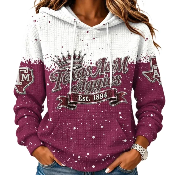 Texas A&M Aggies Women’s Waffle Pullover Hoodie 2026 Limited