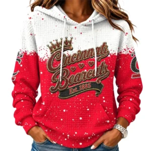 Cincinnati Bearcats Women’s Waffle Pullover Hoodie 2026 Limited