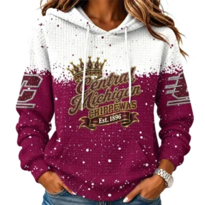Central Michigan Chippewas Women’s Waffle Pullover Hoodie 2026 Limited
