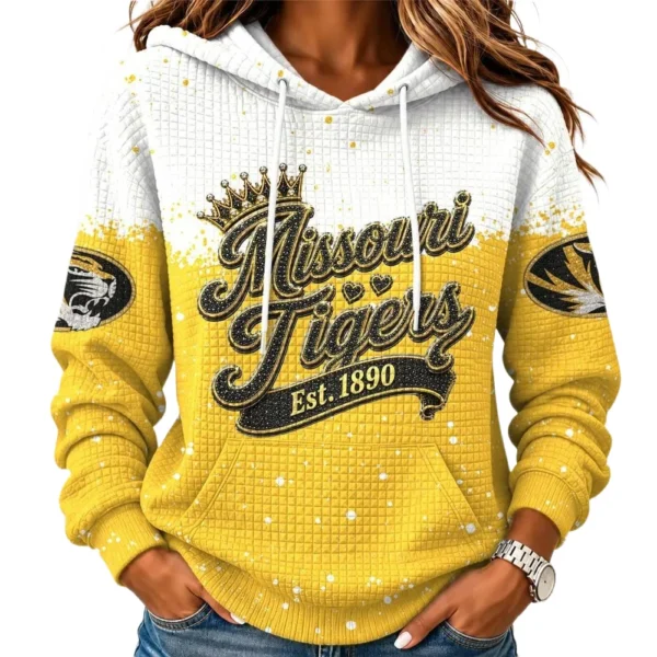 Missouri Tigers Women’s Waffle Pullover Hoodie 2026 Limited
