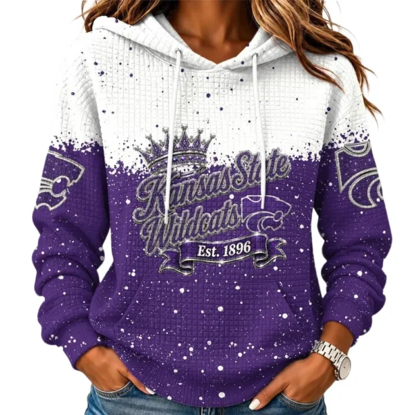 Kansas State Wildcats Women’s Waffle Pullover Hoodie 2026 Limited