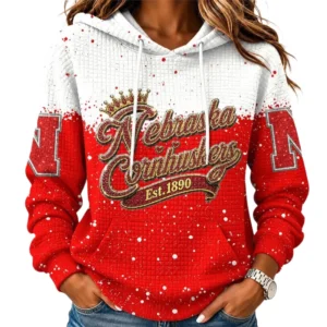 Nebraska Cornhuskers Women’s Waffle Pullover Hoodie 2026 Limited