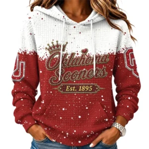 Oklahoma Sooners Women’s Waffle Pullover Hoodie 2026 Limited
