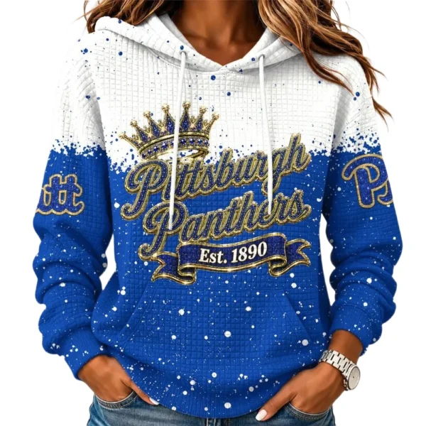 Pittsburgh Panthers Women’s Waffle Pullover Hoodie 2026 Limited