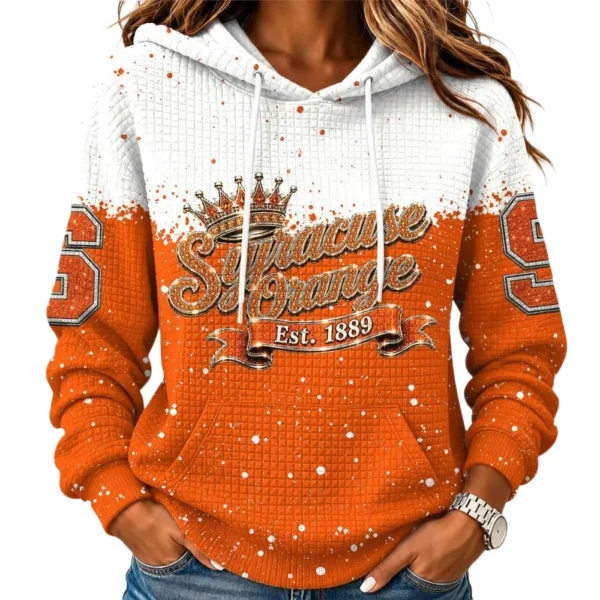 Syracuse Orange Women’s Waffle Pullover Hoodie 2026 Limited