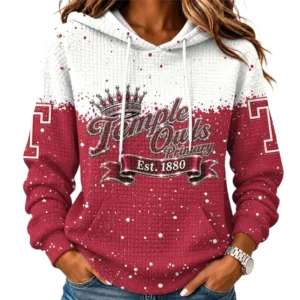 Temple Owls Women’s Waffle Pullover Hoodie 2026 Limited