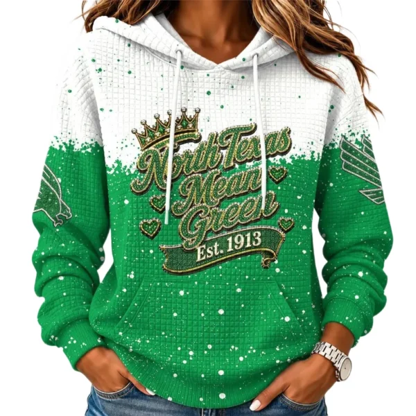 North Texas Mean Women’s Waffle Pullover Hoodie 2026 Limited