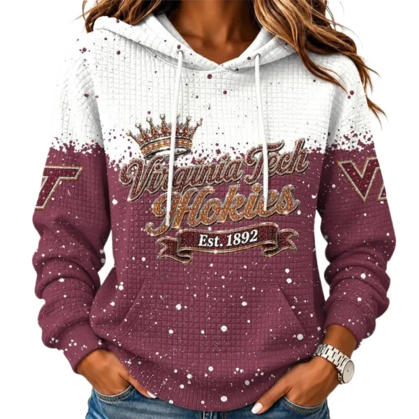 Virginia Tech Hokies Women’s Waffle Pullover Hoodie 2026 Limited