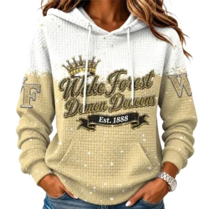 Wake Forest Demon Deacons Women’s Waffle Pullover Hoodie 2026 Limited