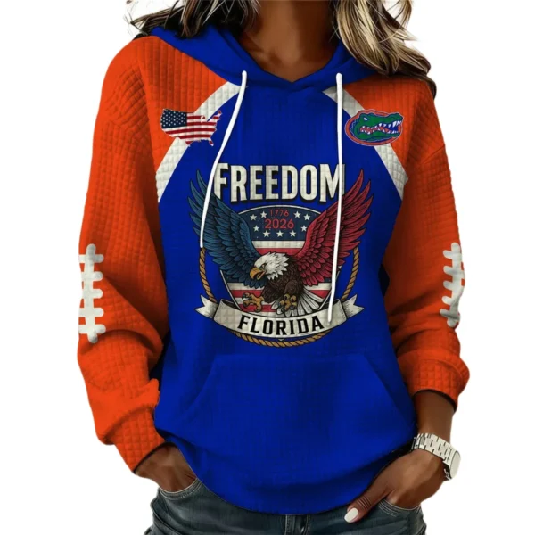 Florida Gators x Freedom American Women’s Waffle Pullover Hoodie 2026 Limited