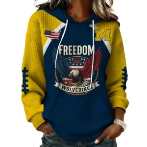 Michigan Wolverines x Freedom American Women’s Waffle Pullover Hoodie 2026 Limited