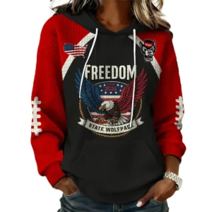 NC State Wolfpack x Freedom American Women’s Waffle Pullover Hoodie 2026 Limited