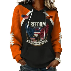 Oklahoma State Cowboys x Freedom American Women’s Waffle Pullover Hoodie 2026 Limited