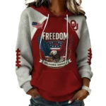 Oklahoma Sooners x Freedom American Women’s Waffle Pullover Hoodie 2026 Limited