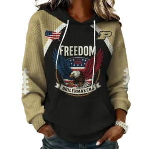 Purdue Boilermakers x Freedom American Women’s Waffle Pullover Hoodie 2026 Limited