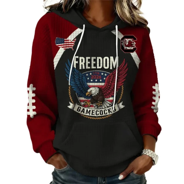 South Carolina Gamecocks x Freedom American Women’s Waffle Pullover Hoodie 2026 Limited