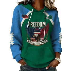 Tulane Green Wave x Freedom American Women’s Waffle Pullover Hoodie 2026 Limited