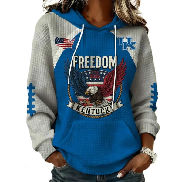 Kentucky Wildcats x Freedom American Women’s Waffle Pullover Hoodie 2026 Limited