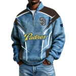 San Diego Padres Men's Waffle Knit Quarter-Zip Long Sleeve Shirt 2026 Limited
