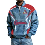 St. Louis Cardinals Men's Waffle Knit Quarter-Zip Long Sleeve Shirt 2026 Limited