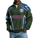 Philadelphia 76ers Quarter-Zip Long Sleeve Shirt Men’s Waffle Knit Limited