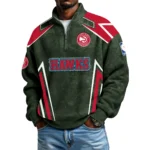 Atlanta Hawks Quarter-Zip Long Sleeve Shirt Men’s Waffle Knit Limited