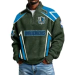 Dallas Mavericks Quarter-Zip Long Sleeve Shirt Men’s Waffle Knit Limited