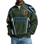 Denver Nuggets Quarter-Zip Long Sleeve Shirt Men’s Waffle Knit Limited