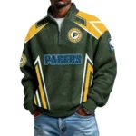 Indiana Pacers Quarter-Zip Long Sleeve Shirt Men’s Waffle Knit Limited