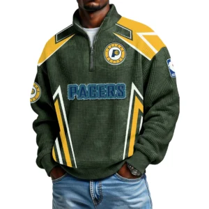 Indiana Pacers Quarter-Zip Long Sleeve Shirt Men’s Waffle Knit Limited