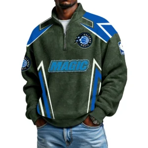 Orlando Magic Quarter-Zip Long Sleeve Shirt Men’s Waffle Knit Limited