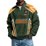 Phoenix Suns Quarter-Zip Long Sleeve Shirt Men’s Waffle Knit Limited