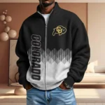 Colorado Buffaloes Full Zip Hoodies 2027 Men Waffle Knit Long Sleeve Sweatshirt