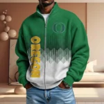 Oregon Ducks Full Zip Hoodies 2027 Men Waffle Knit Long Sleeve Sweatshirt