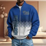 Pittsburgh Panthers Full Zip Hoodies 2027 Men Waffle Knit Long Sleeve Sweatshirt