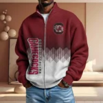 South Carolina Gamecocks Full Zip Hoodies 2027 Men Waffle Knit Long Sleeve Sweatshirt