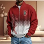 Stanford Cardinal Full Zip Hoodies 2027 Men Waffle Knit Long Sleeve Sweatshirt