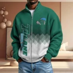 Tulane Green Wave Full Zip Hoodies 2027 Men Waffle Knit Long Sleeve Sweatshirt