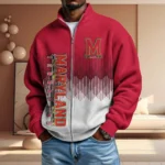 Maryland Terrapins Full Zip Hoodies 2027 Men Waffle Knit Long Sleeve Sweatshirt