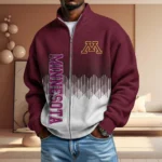 Minnesota Golden Gophers Full Zip Hoodies 2027 Men Waffle Knit Long Sleeve Sweatshirt