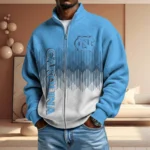 North Carolina Tar Heels Full Zip Hoodies 2027 Men Waffle Knit Long Sleeve Sweatshirt