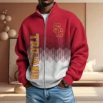 USC Trojans Full Zip Hoodies 2027 Men Waffle Knit Long Sleeve Sweatshirt