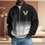 Vanderbilt Commodores Full Zip Hoodies 2027 Men Waffle Knit Long Sleeve Sweatshirt