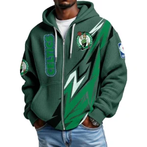 Boston Celtics Full-Zip Hooded Sweatshirt Waffle Knit 2027