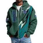 Charlotte Hornets Full-Zip Hooded Sweatshirt Waffle Knit 2027
