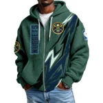 Denver Nuggets Full-Zip Hooded Sweatshirt Waffle Knit 2027