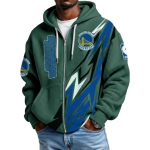 Golden State Warriors Full-Zip Hooded Sweatshirt Waffle Knit 2027