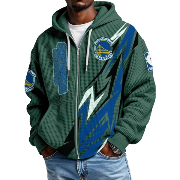 Golden State Warriors Full-Zip Hooded Sweatshirt Waffle Knit 2027
